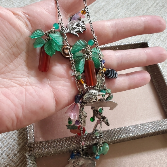 Vintage Lucy Issacs Sterling Rainforest Necklace - Picture 9 of 16